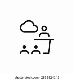 cloud discussion group icon sign vector