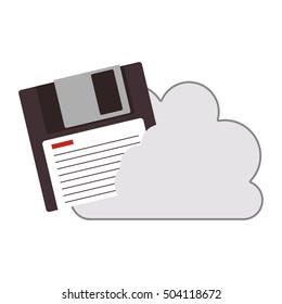 cloud with diskette icon