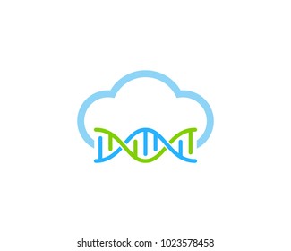 Cloud Dna Icon Logo Design Element