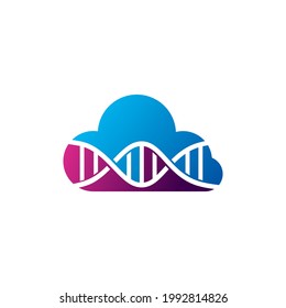Cloud DNA logo vector template, Creative DNA logo design concepts