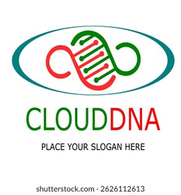 Cloud DNA Logo Vector Template