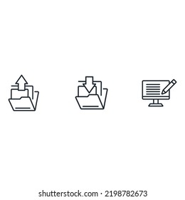 Zugriff auf Cloud-Dokumente und gemeinsame Nutzung von Service-Symbolen Vektorelementen für Infografiken im Web