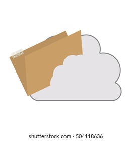 cloud with document folder icon