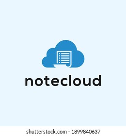 cloud document logo design vector illustration