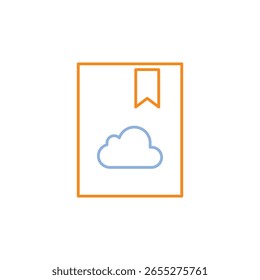 cloud document in outline icon