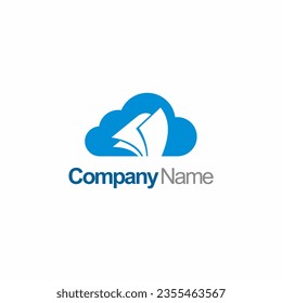Cloud document technology logo vector image