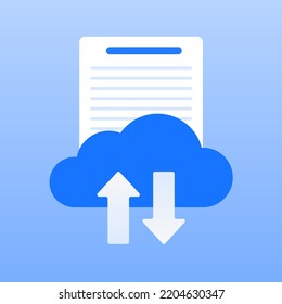 Cloud documents. Simple vector illustration, vector. 