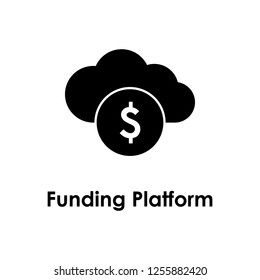 cloud, dollar, funding platform icon. One of business collection icons for websites, web design, mobile app
