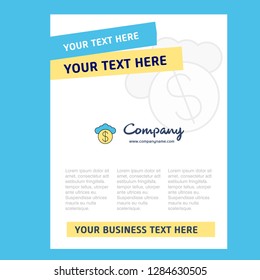 Cloud dollar  Title Page Design for Company profile ,annual report, presentations, leaflet, Brochure Vector Background