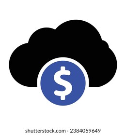 Cloud Donation Icon, Vector Graphics