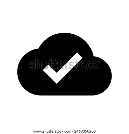 Cloud done symbol icon vector design in eps 10