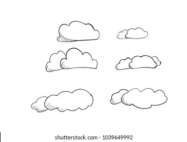 cloud doodle icon vecto
