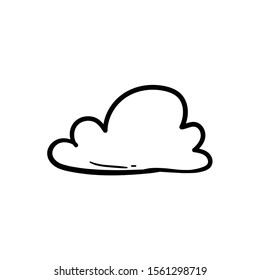 cloud doodle icon vector hand drawing 