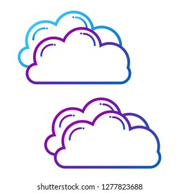 Cloud double weather icon