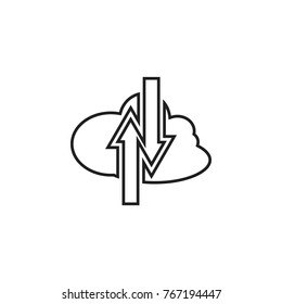 Cloud with up and down arrow logo