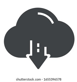 cloud down up black icon on white background