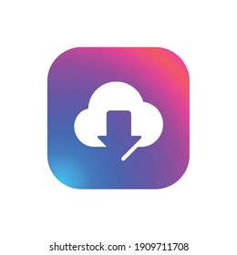 Cloud Download - App Icon Button