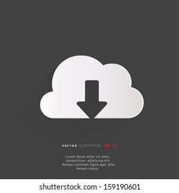 Cloud download application web icon