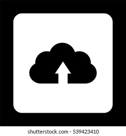 cloud download -  black vector icon
