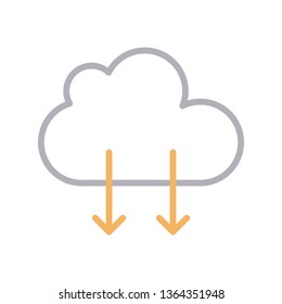 cloud download color line