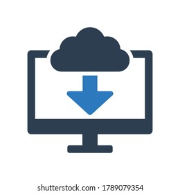Desktop-Symbol für den Cloud-Download