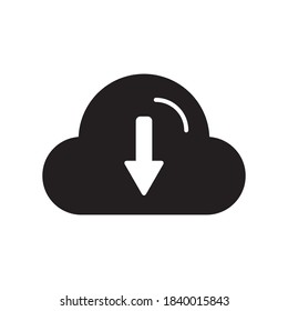 Cloud Download File Storage Icon Vector Illustration Design
