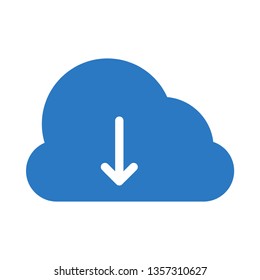 cloud download glyph double color 