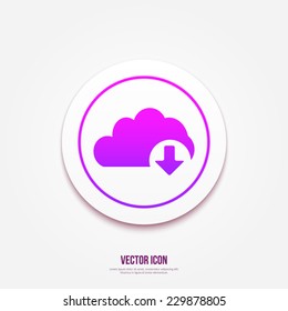 Cloud download icon : Cloud Computing Concept
