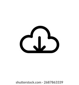 Ícone de Download de Nuvem para Armazenamento de Dados e Acesso a Arquivos