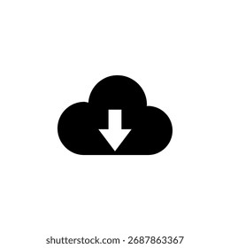 Ícone de Download de Nuvem para Armazenamento de Dados e Acesso a Arquivos