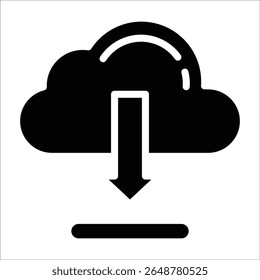 Elemento De Ícone De Download De Nuvem Para Design