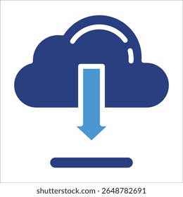 Elemento De Ícone De Download De Nuvem Para Design