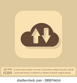 cloud download. icon download files