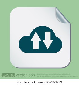 cloud download. icon download files
