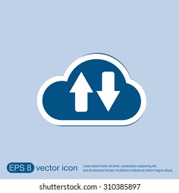 cloud download. icon download files
