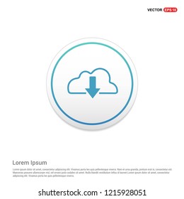 Cloud Download Icon Hexa White Background icon template - Free vector icon