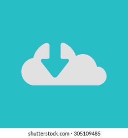 Cloud download icon. Load symbol.