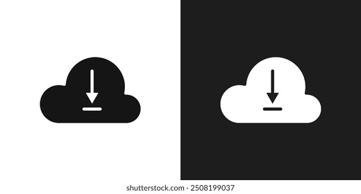 Cloud-Download-Symbol Logo-Set Vektor