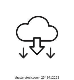 Cloud-Download-Symbol Gliederungssatz