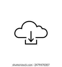 Cloud Download Icon Perfect for Data Storage and Backup