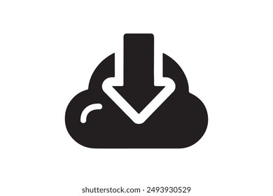 Icono De Descarga En La Nube Arte vectorial E Ilustración