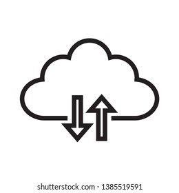 Cloud download icon vector design template