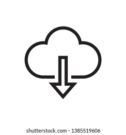 Cloud download icon vector design template