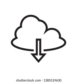 Cloud download icon vector design template
