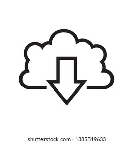 Cloud download icon vector design template
