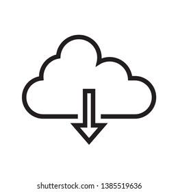 Cloud download icon vector design template