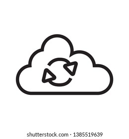 Cloud download icon vector design template