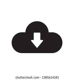 Cloud download icon vector design template
