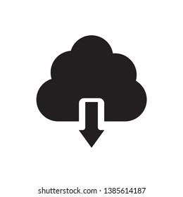 Cloud download icon vector design template