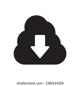 Cloud download icon vector design template